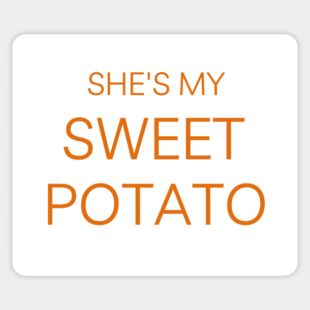 She's my sweet potato , Yes I YAM - Funny Couple Halloween costume Sticker by AVATAR-MANIA